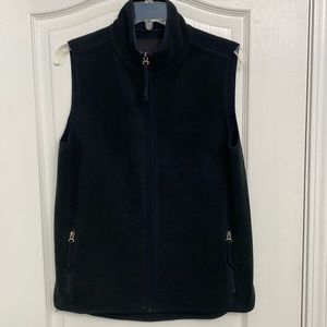 Banana Republic black,  long waisted, zip up, vest